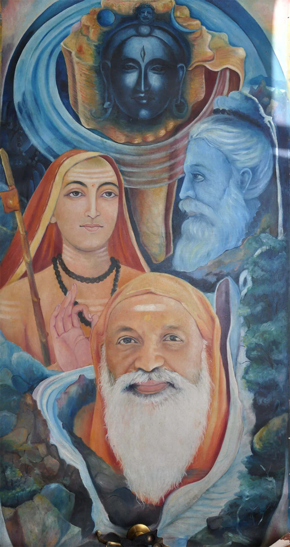 Cuadro de la paramparā, de Dakṣiṇāmūrti a los maestros vivos